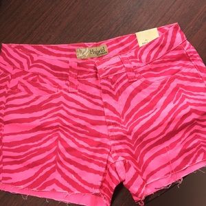 Pink jean shorts